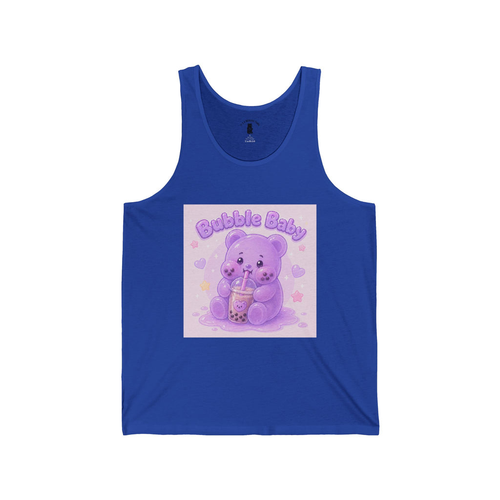 "Bubble Baby" Bubble Boba Tea, Gooey Gummy Bear — Cute Graphic Tank Top