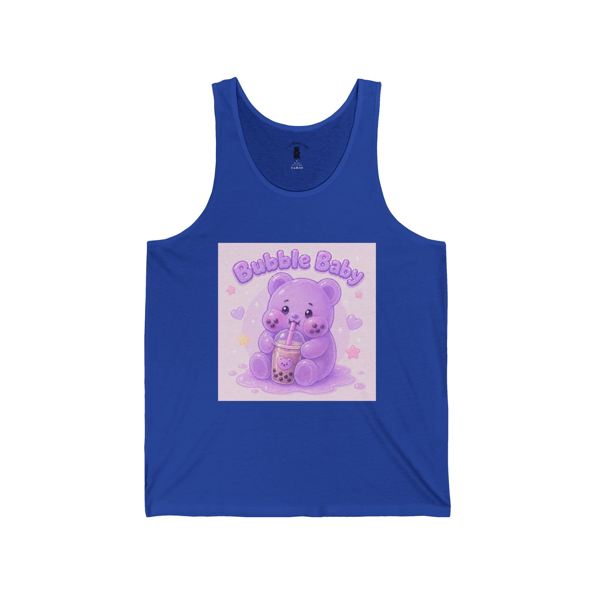 "Bubble Baby" Bubble Boba Tea, Gooey Gummy Bear — Cute Graphic Tank Top
