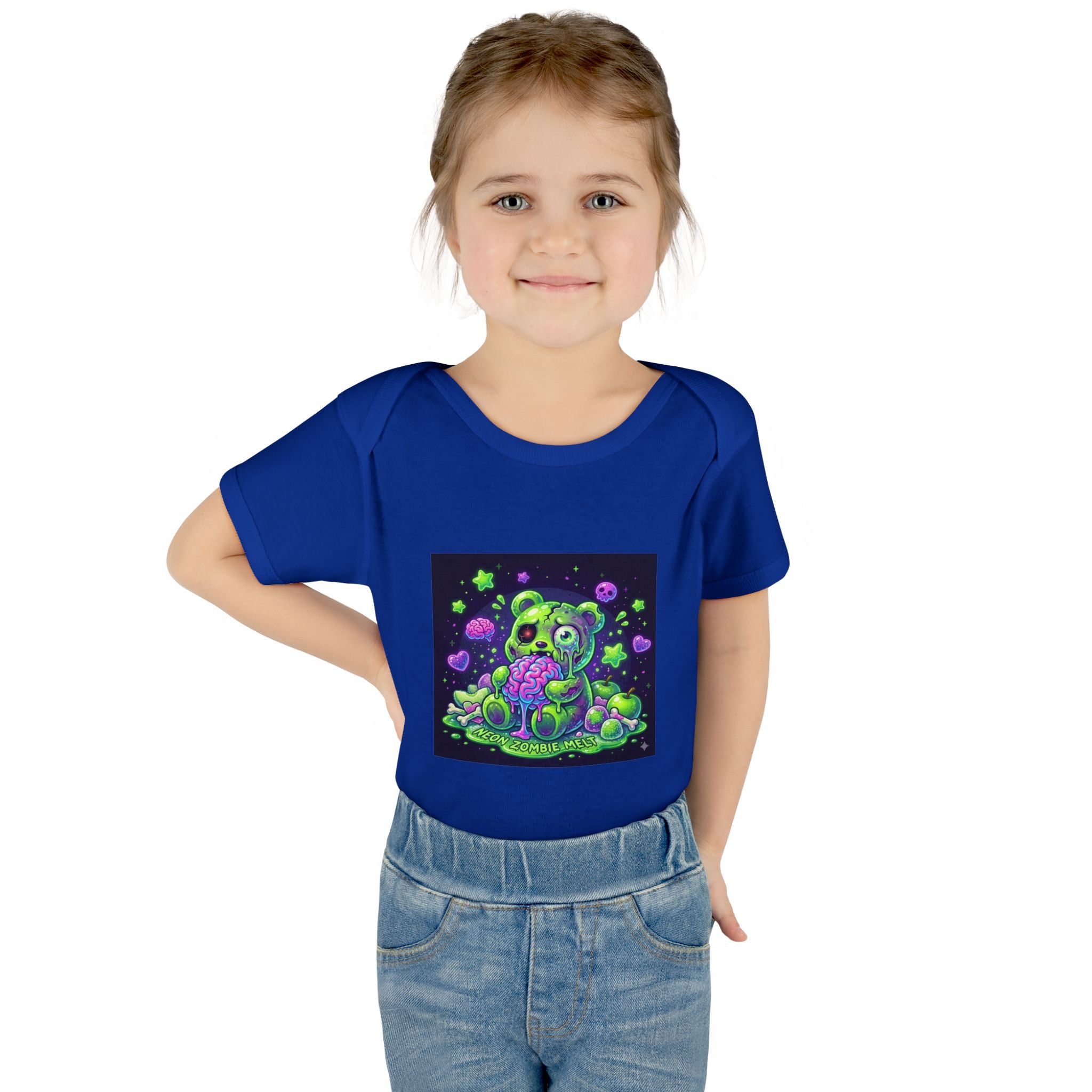 Baby Bodysuit — Neon Zombie Halloween Gooey Gummy Bear