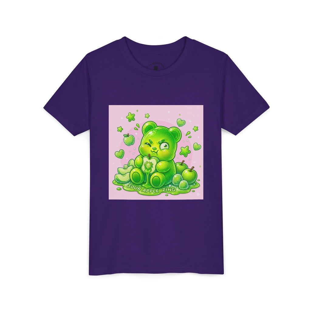 Neon Green Sour Apple Gooey Gummy Bear Graphic Youth Shirt