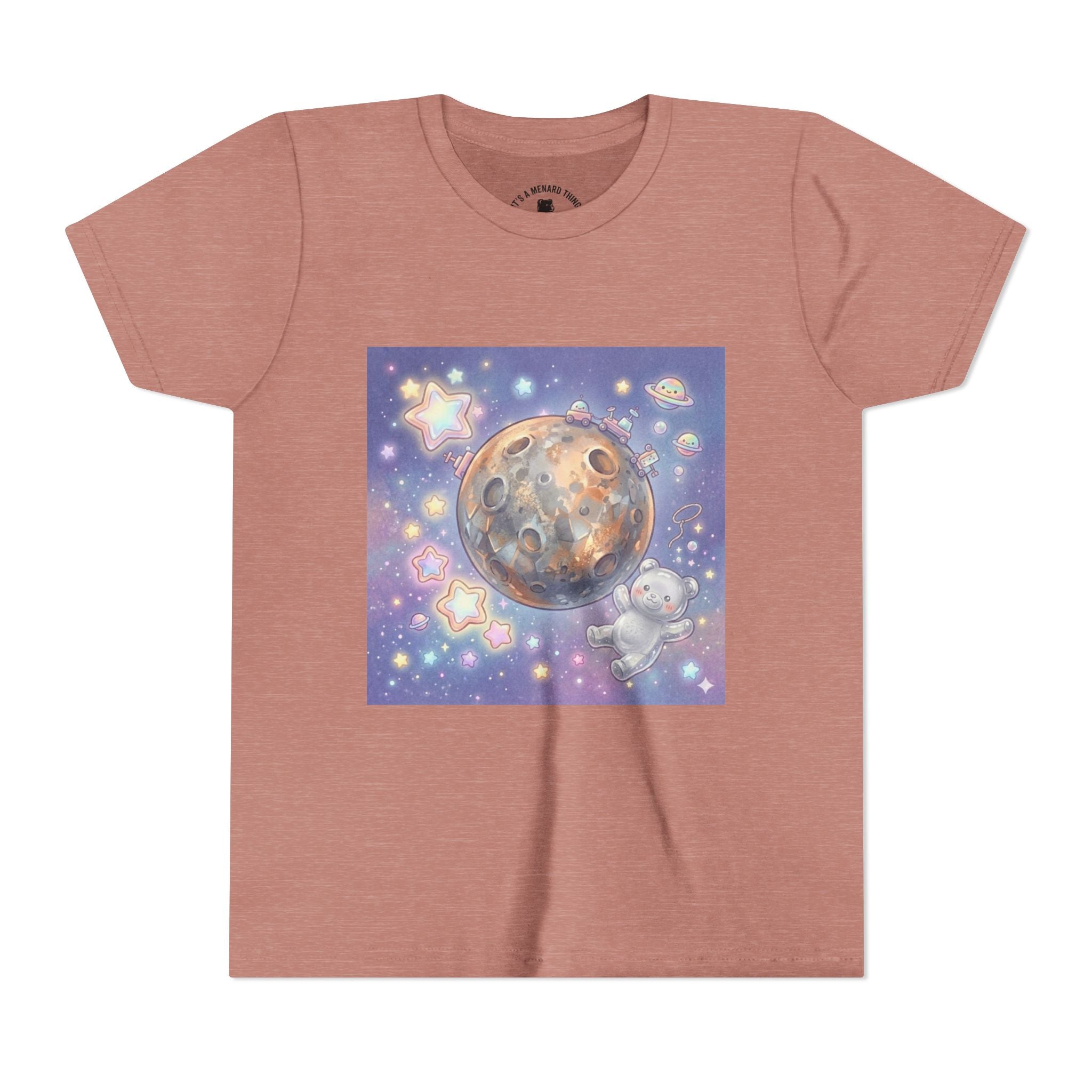 Lets Study Mercury, Silver Gooey Crystal Gummy Bear-Galaxy Graphic Youth Shirt