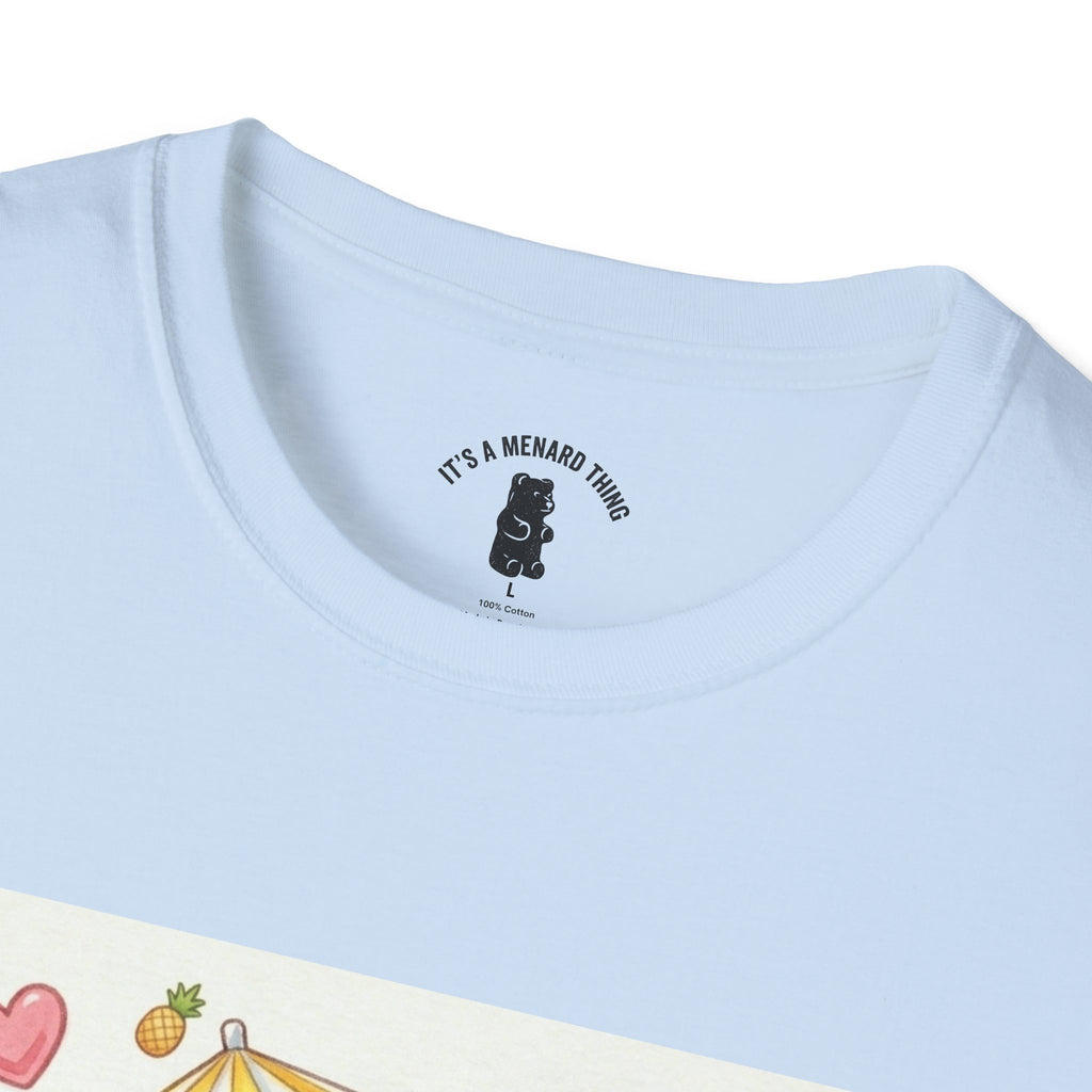 Pina Colada on the Beach, Boozy Gooey Gummy Bear- Kawaii Graphic T-Shirt