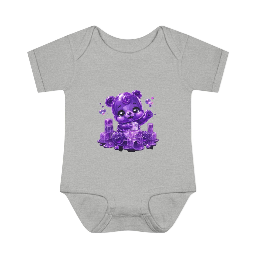 Play Time, Purple Crystal Baby Oozy Bear Gummy Cutie Addition- Graphic Onesie