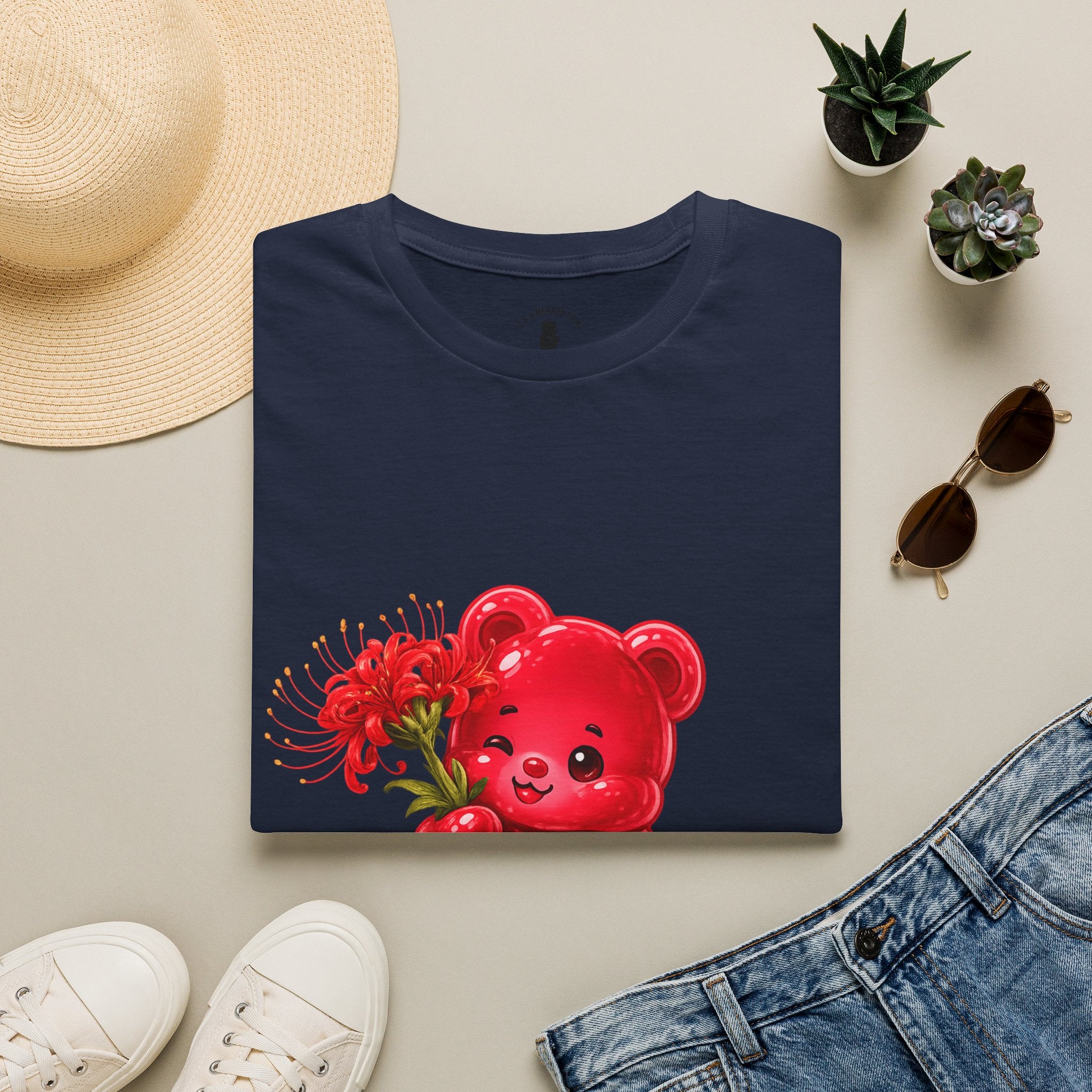 Blooming Spider Lily Special, Red Oozy Bear Gummy Friend- Graphic Shirt