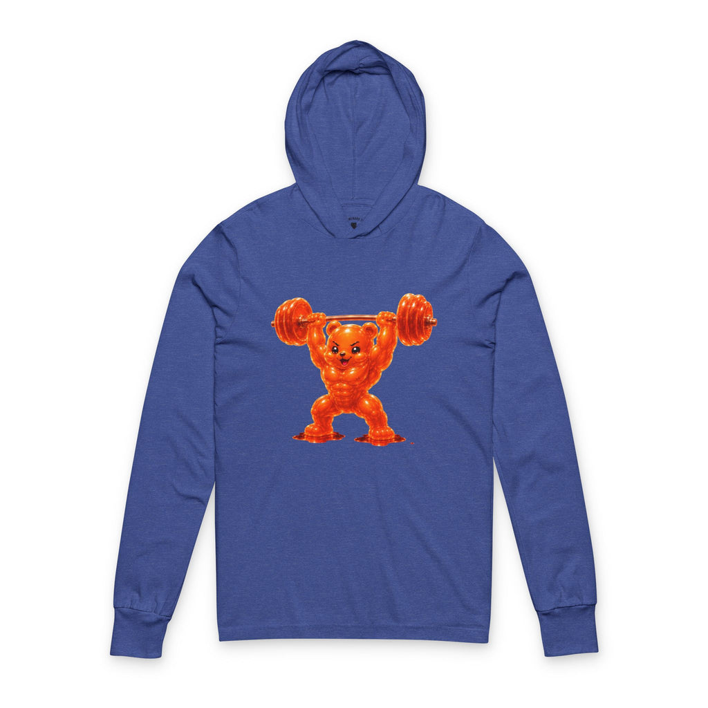 Weightlifting, Orange Oozy Buff Bear Gummy Gym Addition- Workout Sweatshirt