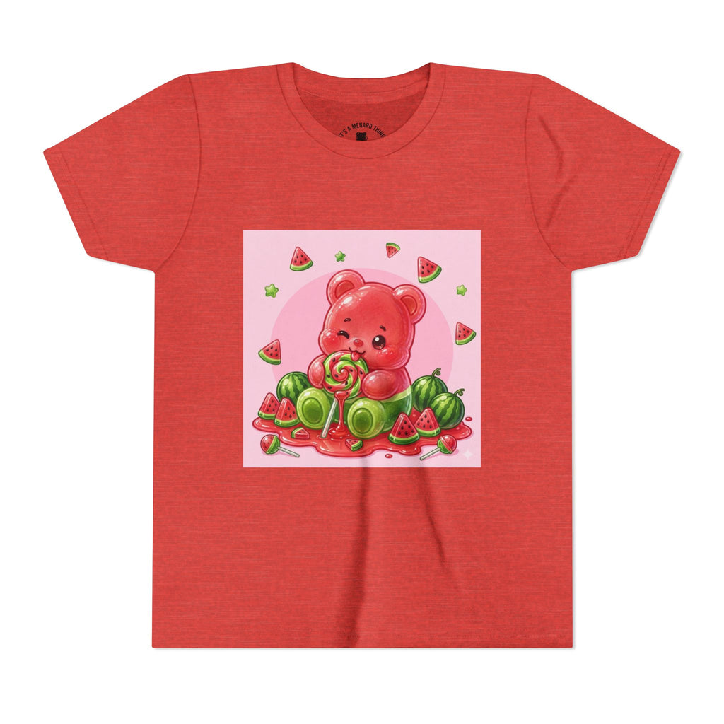 Watermelon Swirl Lollipop Gooey Gummy Bear- Youth Shirt