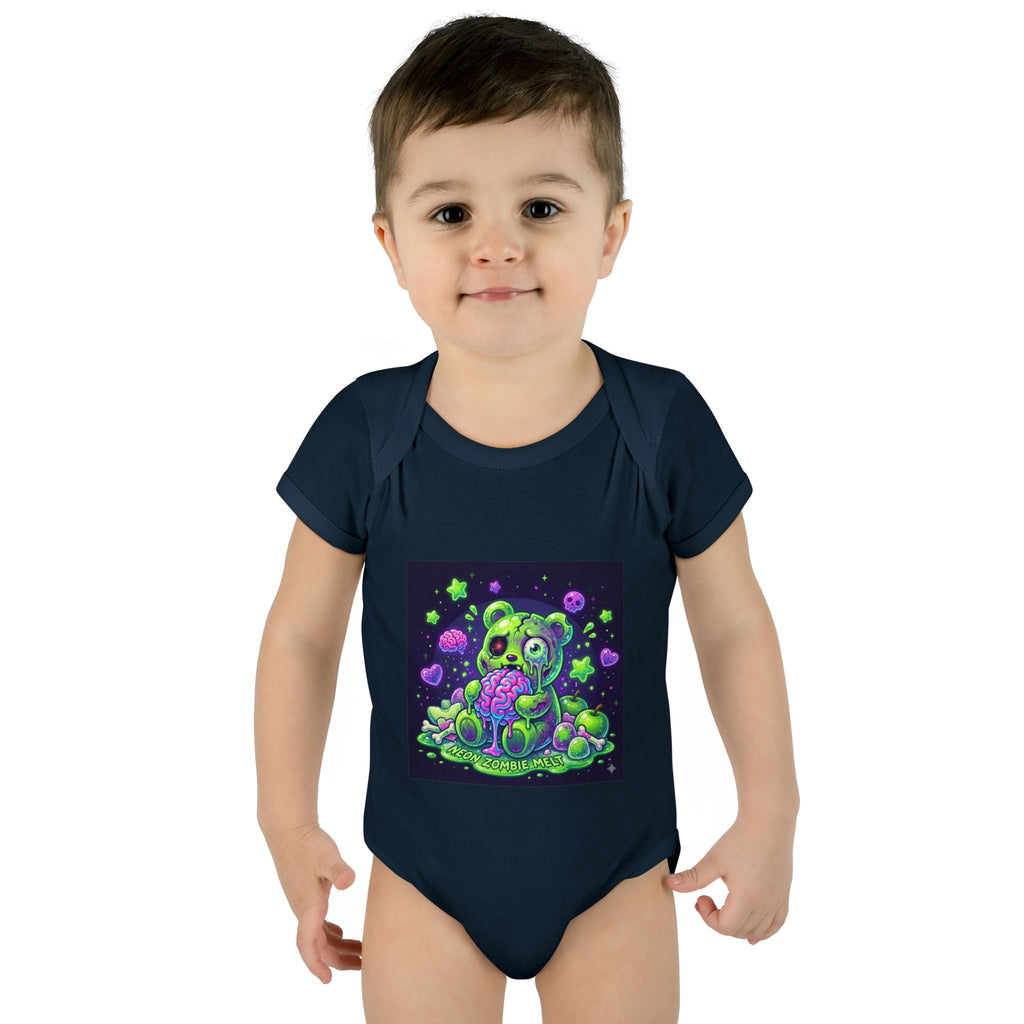 Baby Bodysuit — Neon Zombie Halloween Gooey Gummy Bear