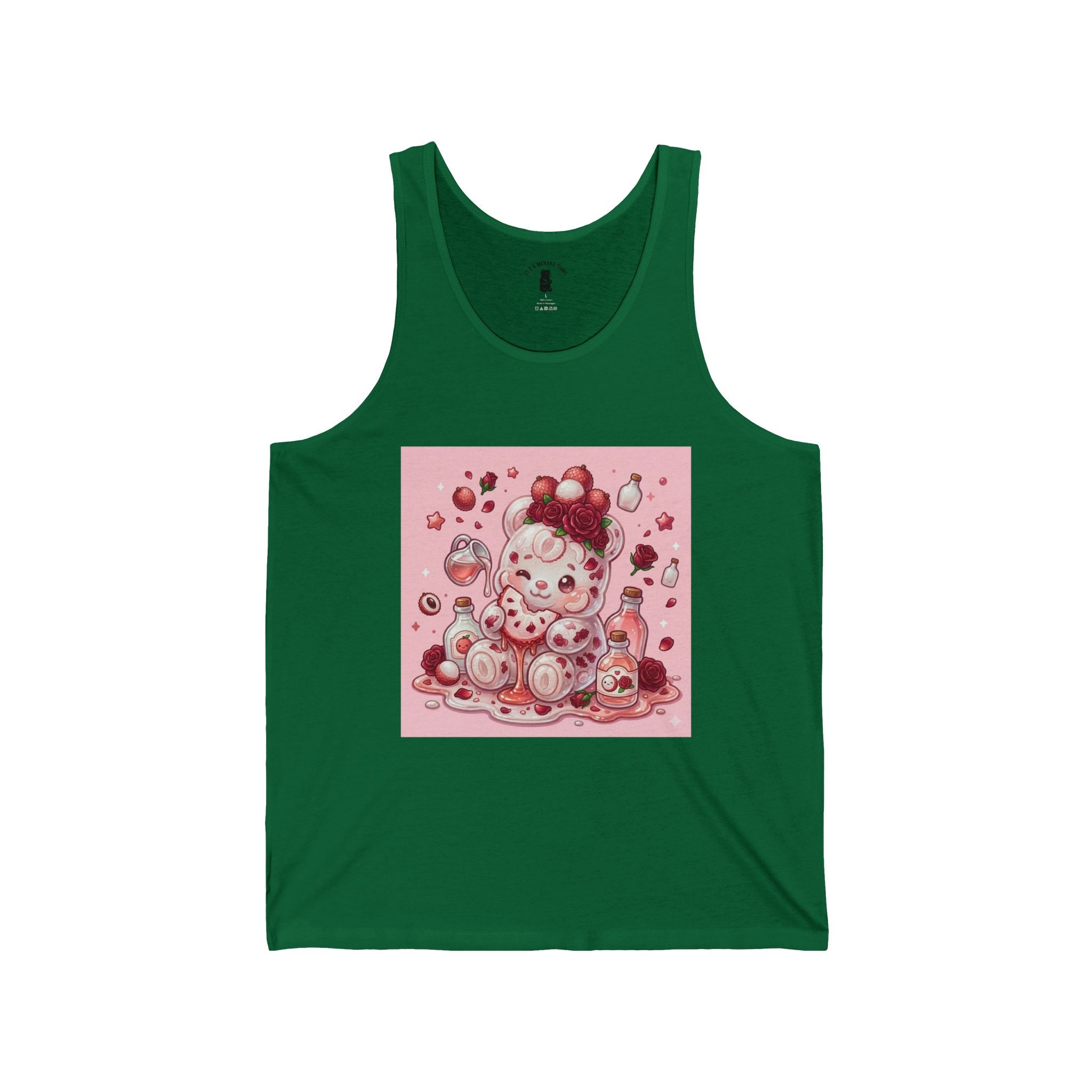 Fresh Lychee Berry, Exotic Gooey Gummy Bear- Kawaii Graphic Tank Top