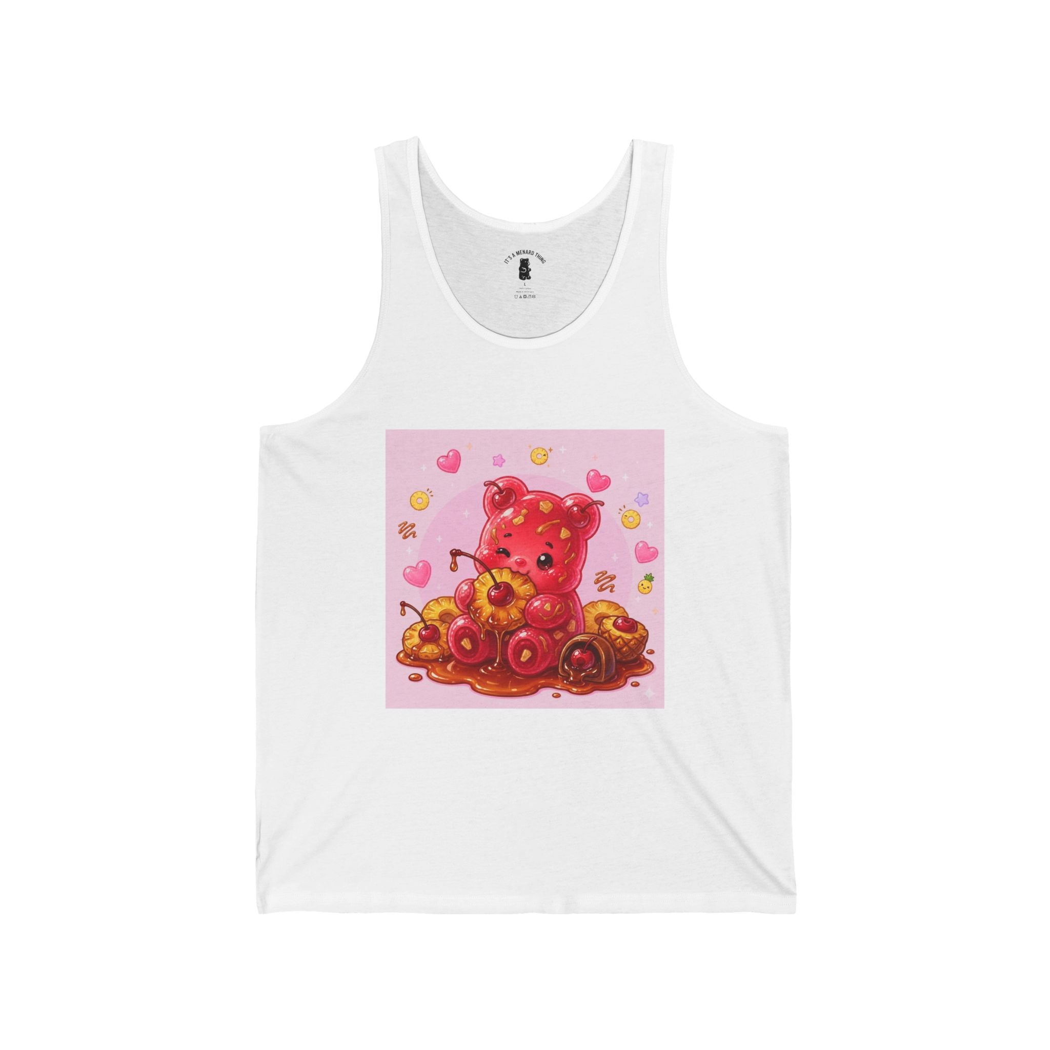 Candied Cherries & Pineapple, Ripe Gooey Gummy Bear- Kawaii Graphic Tank Top
