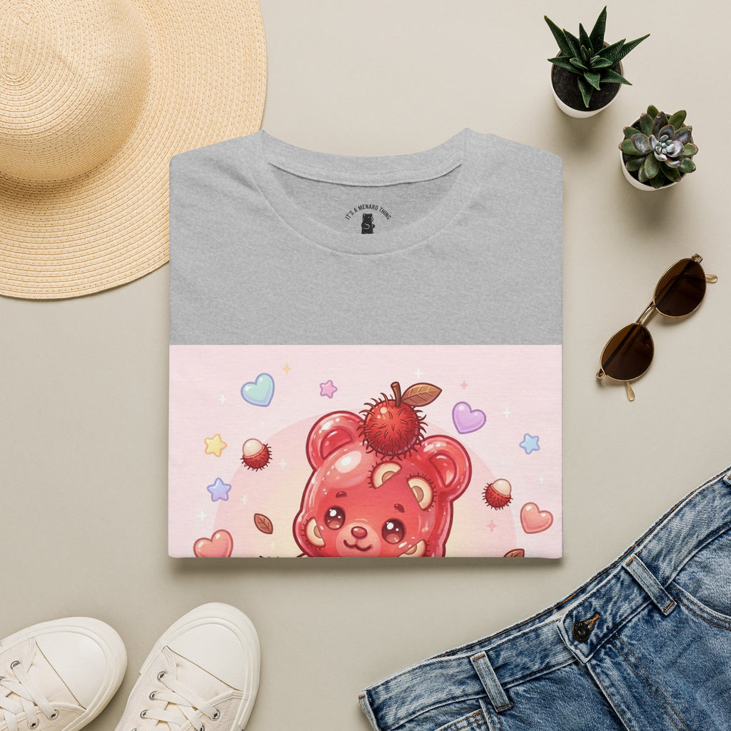 Frech Lychee Fruit, Yummy Oozy Gummy Bear Friend— Kawaii Graphic Shirt