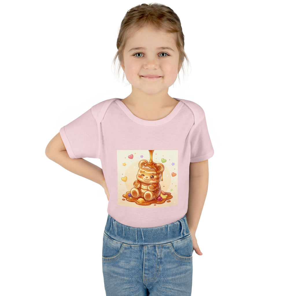Fluffy Gooey Pancake Gummy Bear Baby Bodysuit — Cute Gummy bear Infant Onesie