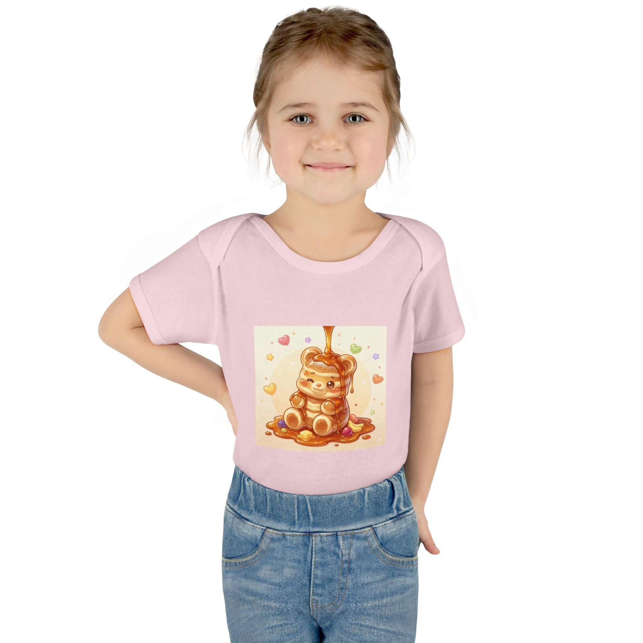 Fluffy Gooey Pancake Gummy Bear Baby Bodysuit — Cute Gummy bear Infant Onesie