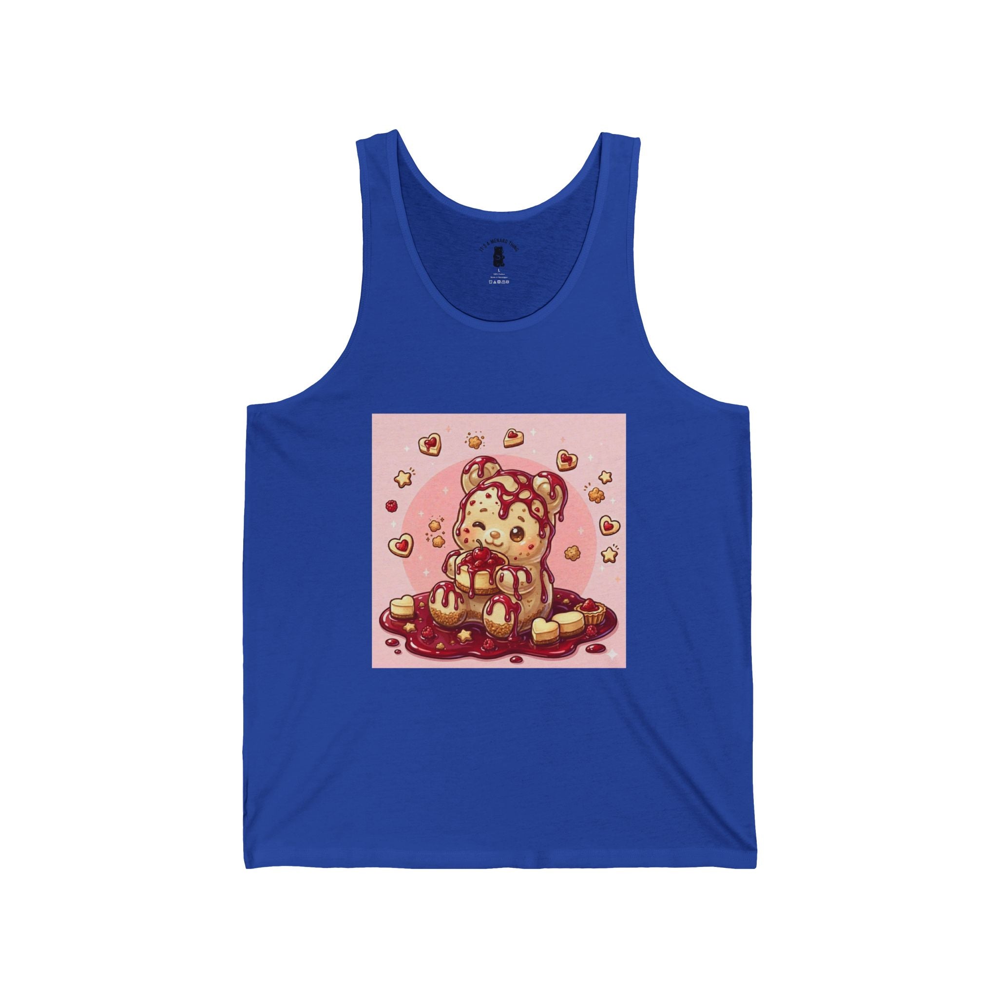 Surprise Me, Raspberry Cheese Cake Gooey Gummy Bear — Cute Graphic Tank Top