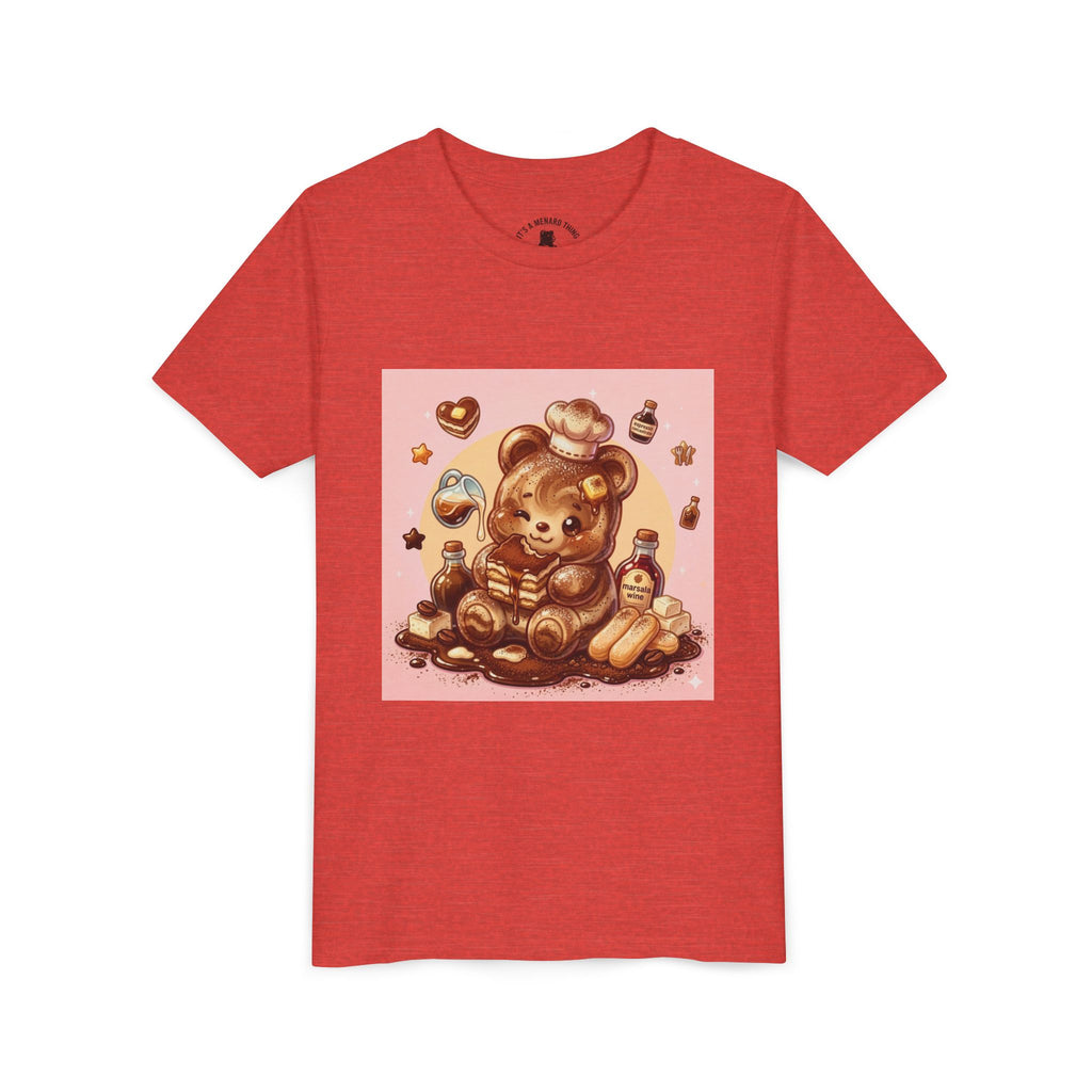 Tiramisu Gooey Gummy Chef Bear Graphic Youth T-Shirt