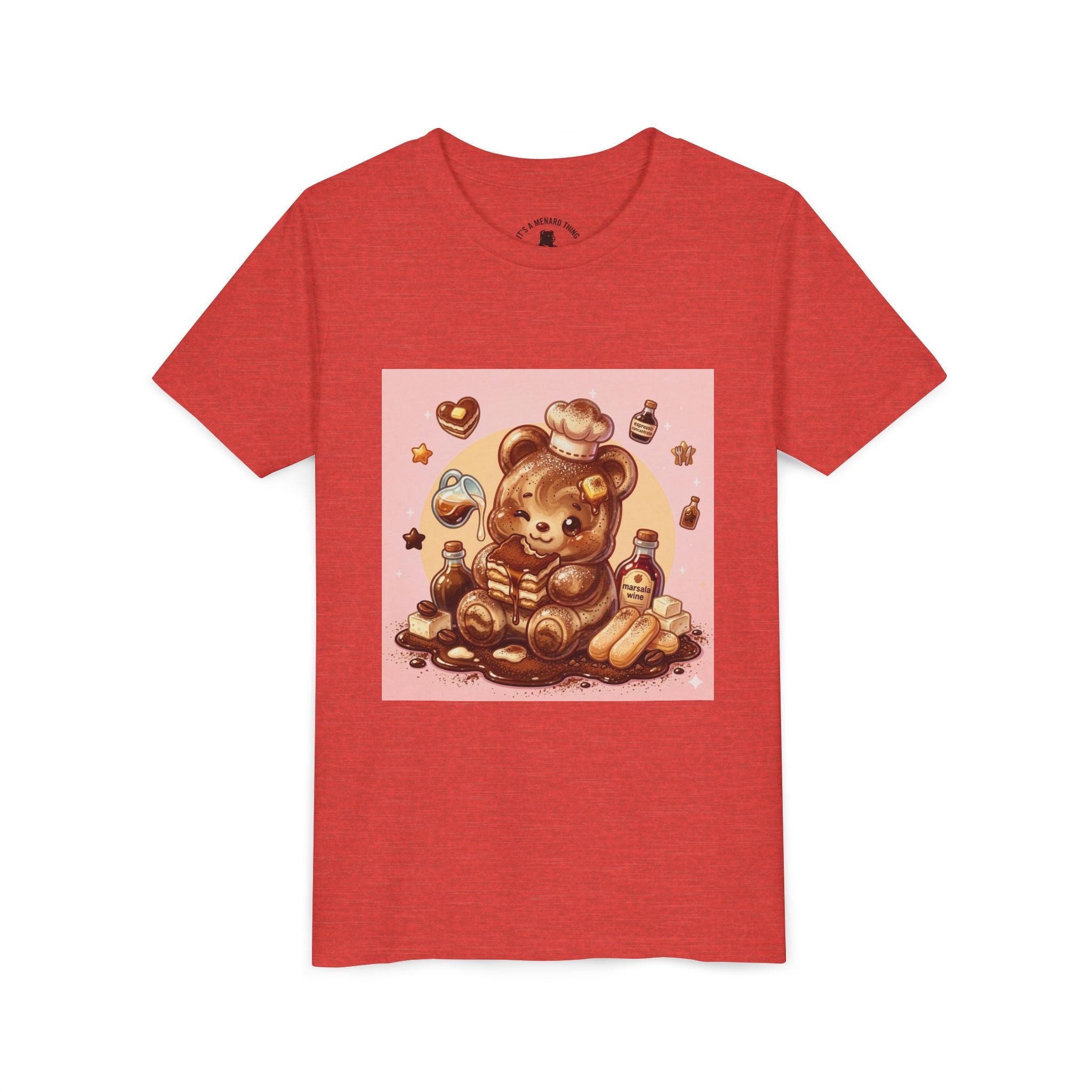 Tiramisu Gooey Gummy Chef Bear Graphic Youth T-Shirt