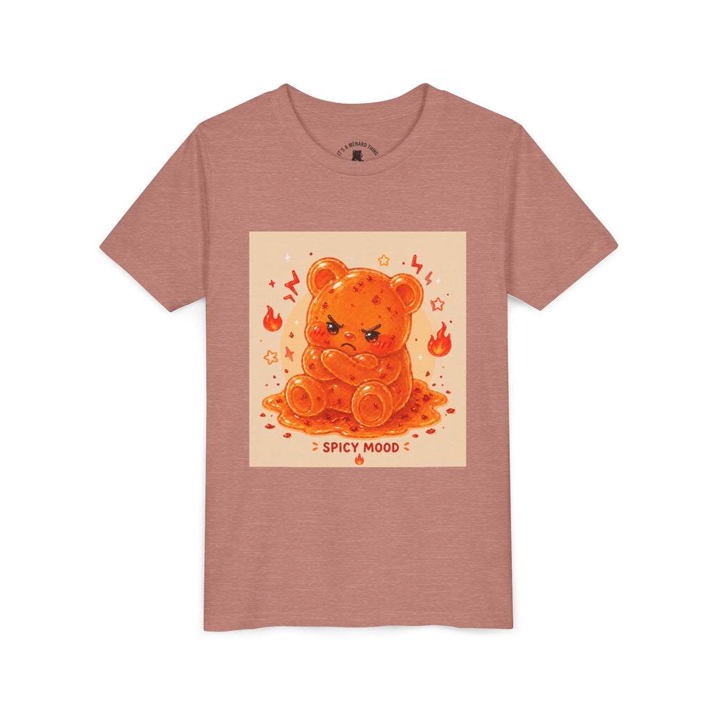 Spicy Mood Tangy Orange Gooey Gummy Bear - Angry Kawaii Bear Graphic