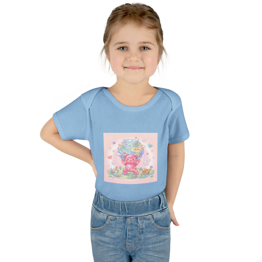 Infant Bodysuit — World Atlas Gummy bear Design