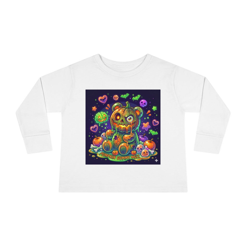 Pumpkin Oozy Bear, Halloween Special- Kids Graphic Long Sleeve Shirt