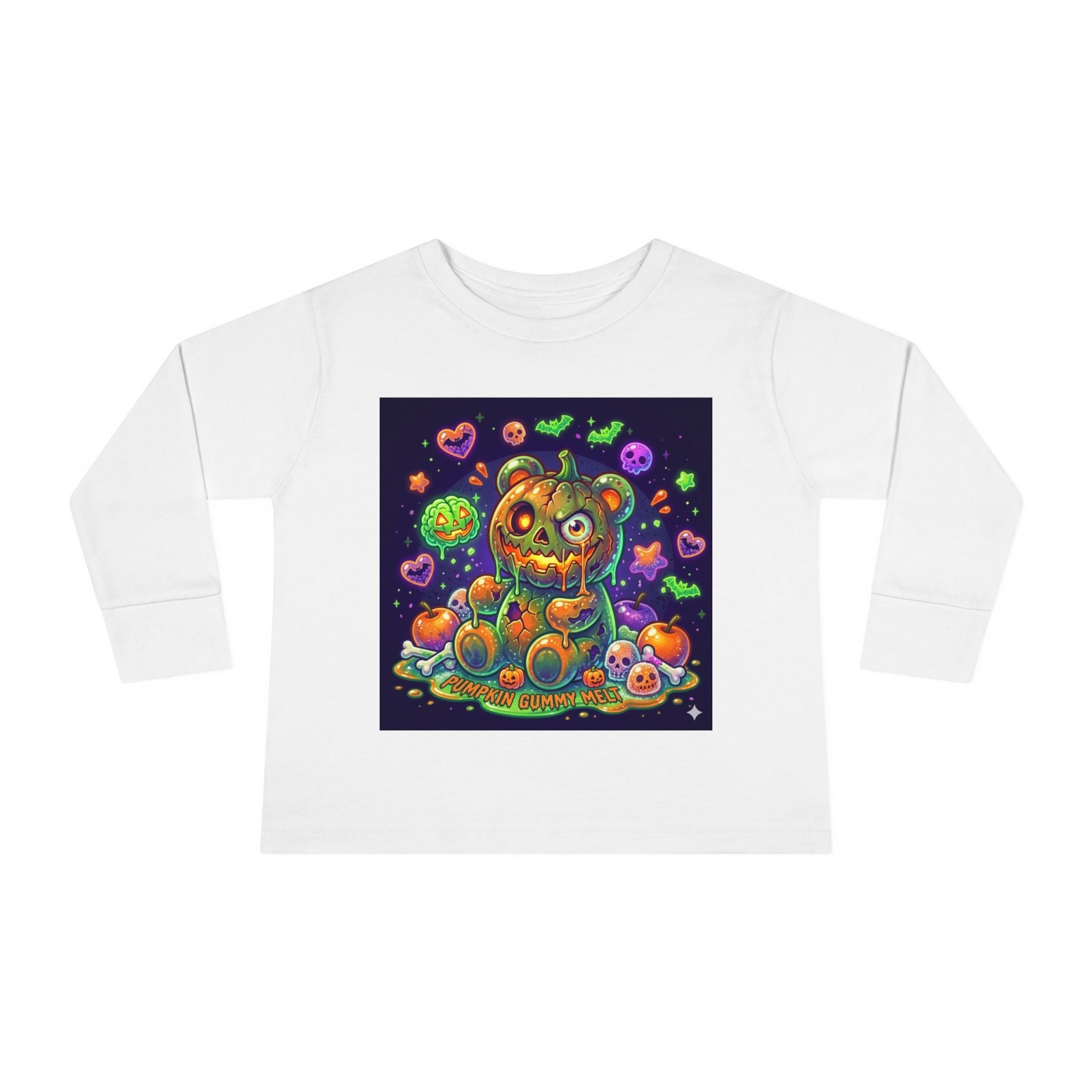 Pumpkin Oozy Bear, Halloween Special- Kids Graphic Long Sleeve Shirt