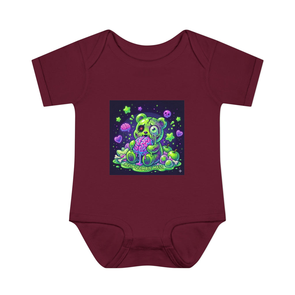 Baby Bodysuit — Neon Zombie Halloween Gooey Gummy Bear