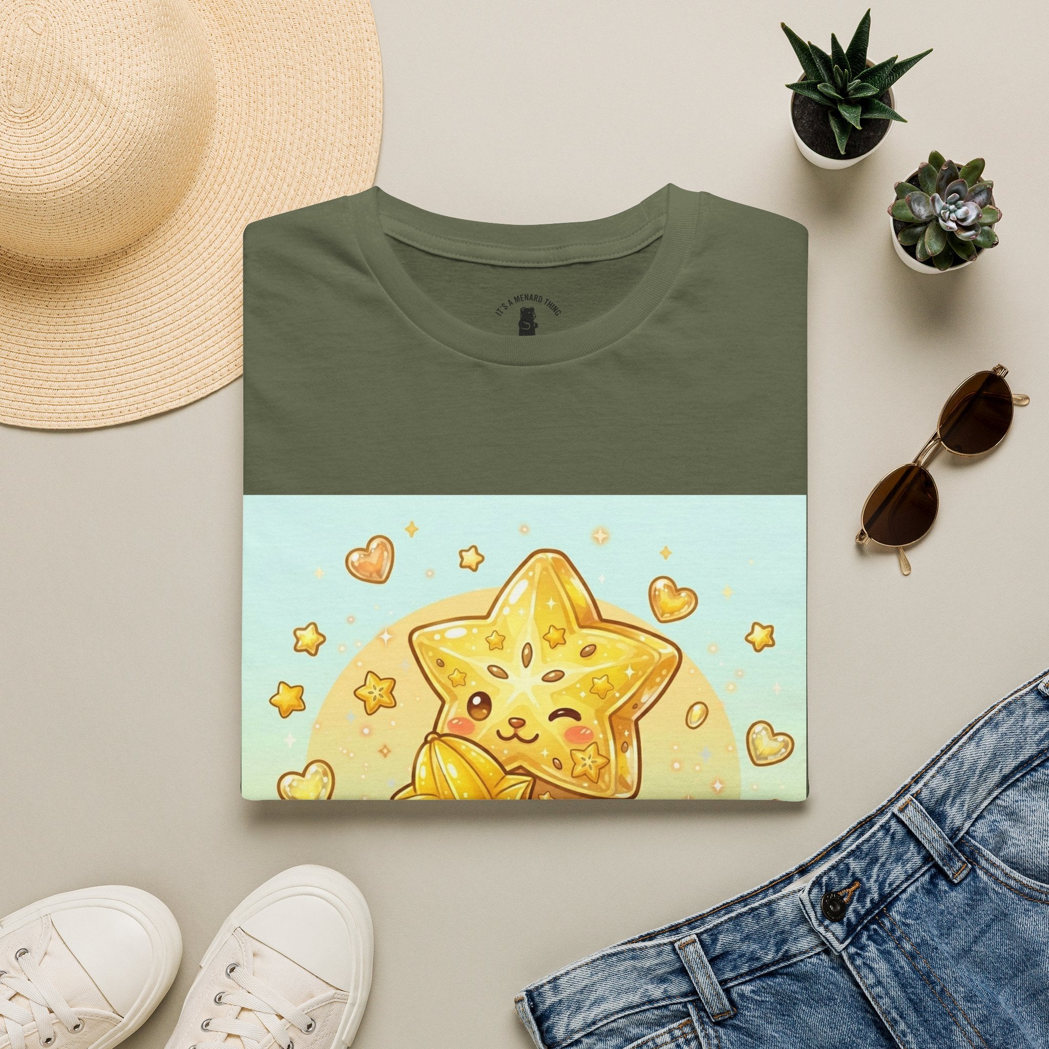 Star Fruit Special Exotic Fruit Oozy Bear Gummy Friend- Kawaii Graphic Shirt