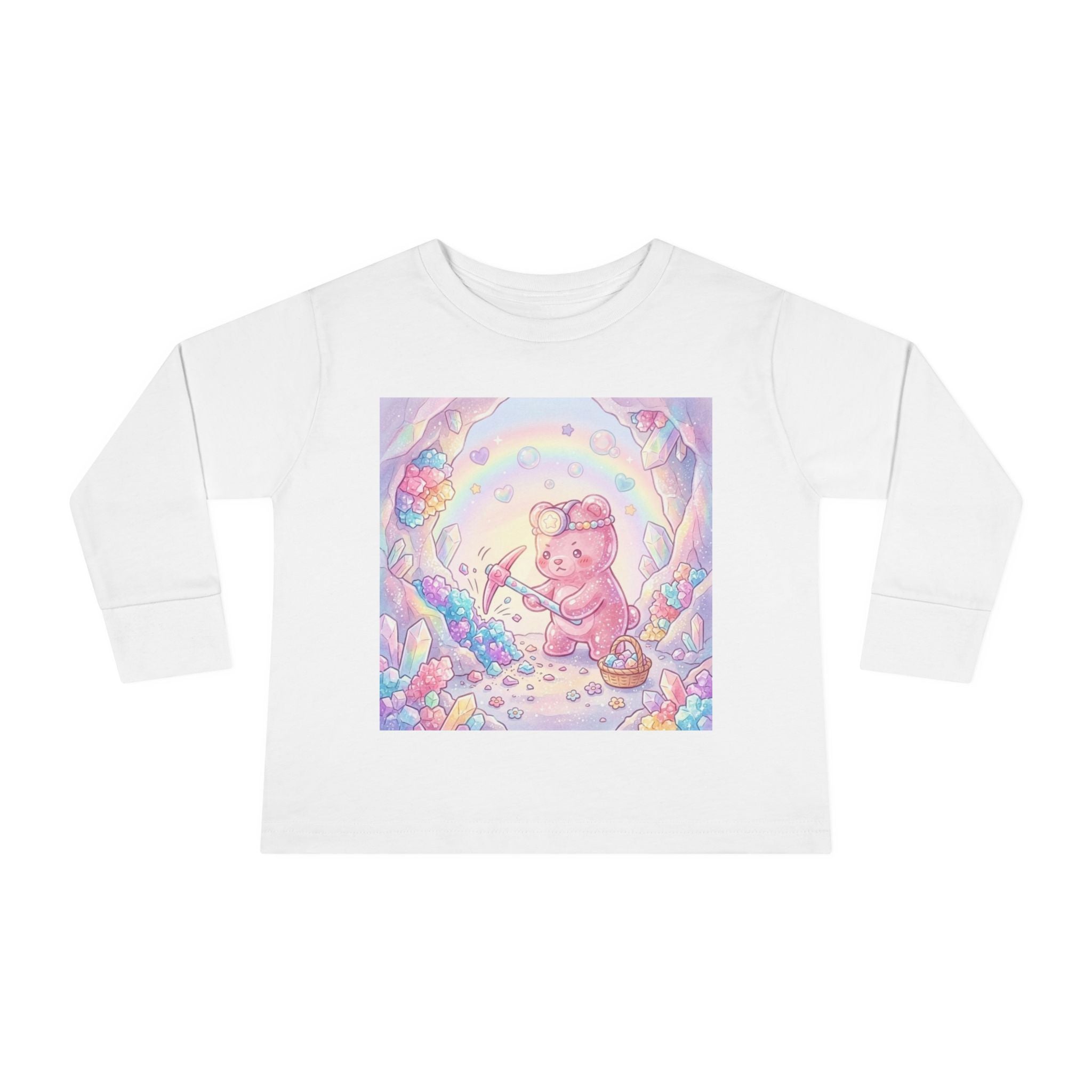 Rock Candy Minor, Pink Oozy Bear Gummy Friend- Graphic Long Sleeve Shirt