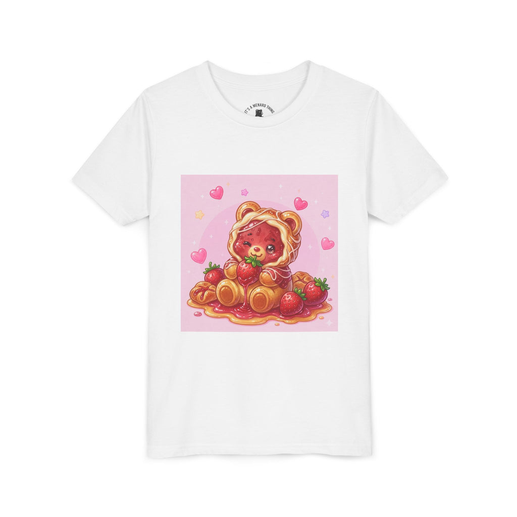 Strawberry Danish Gooey Gummy Bear Graphic Kids T‑Shirt