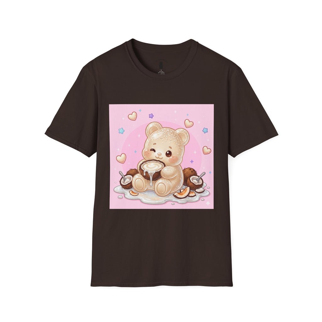 Coconut Milk Gooey Gummy Bear T-Shirt — Kawaii Dessert Graphic Tee