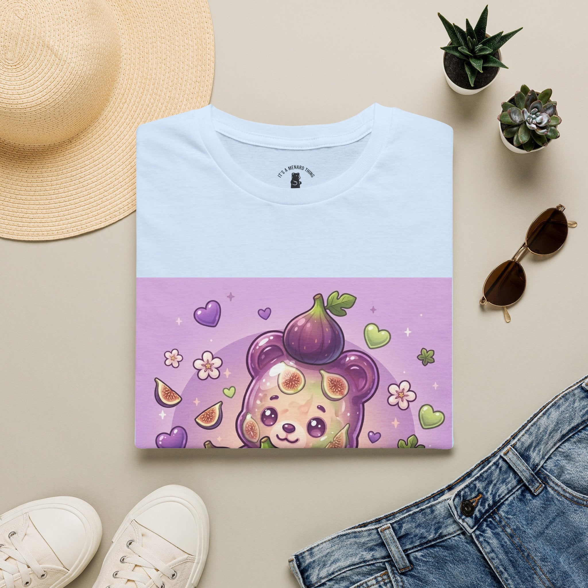 Delicious Ripe Fig, Exotic Oozy Gummy Bear Friend — Kawaii Fruit Design