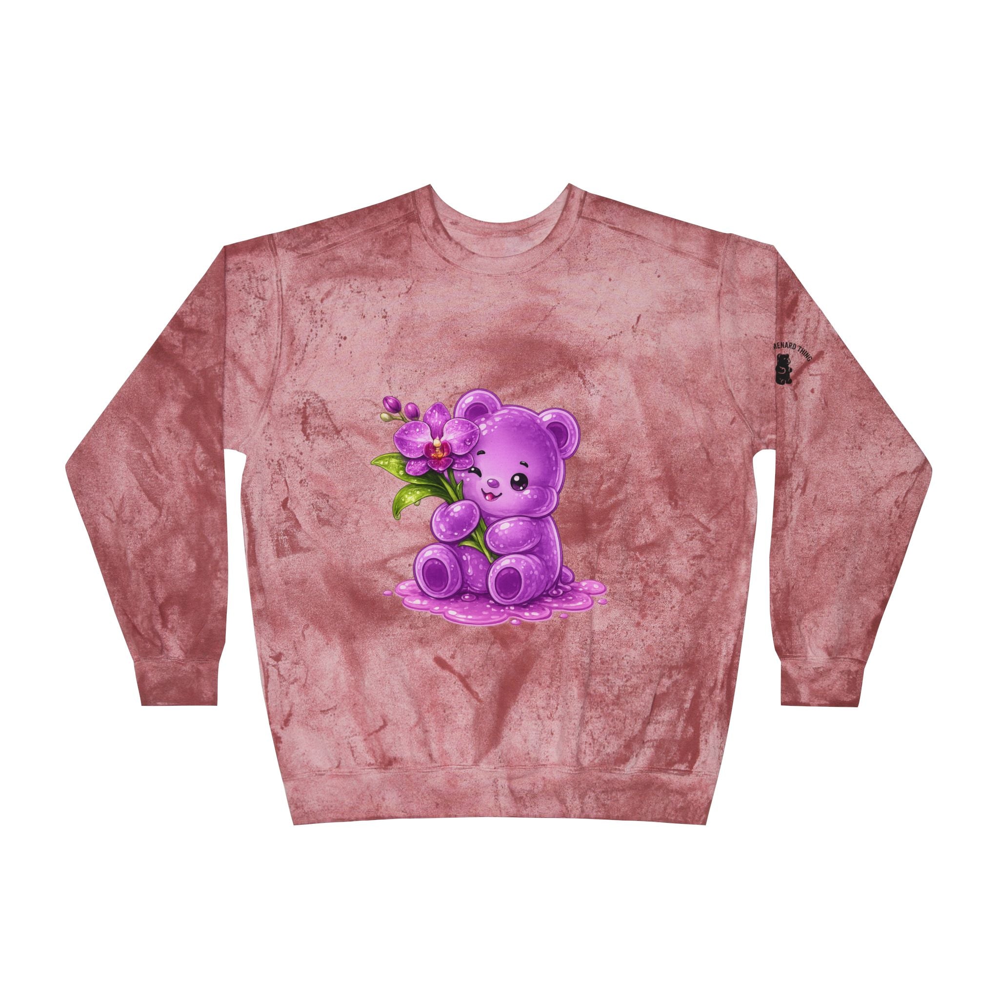 Orchid Bloom, Purple Special Gooey Gummy Bear- Kawaii Graphic Sweatshirt
