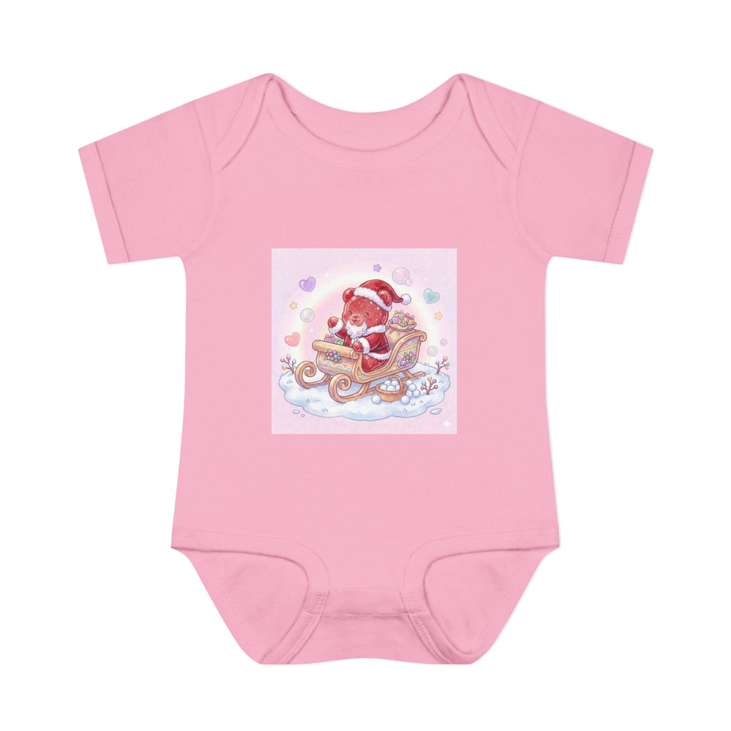 Baby Bodysuit – Gooey Gummy Santa in Sleigh Christmas Infant Onesie