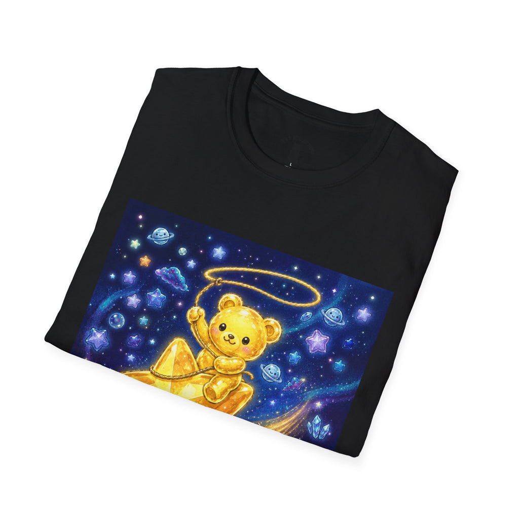 Rodeo Star, Golden Crstyal Gooey Gummy Bear- Kawaii Graphic T-Shirt