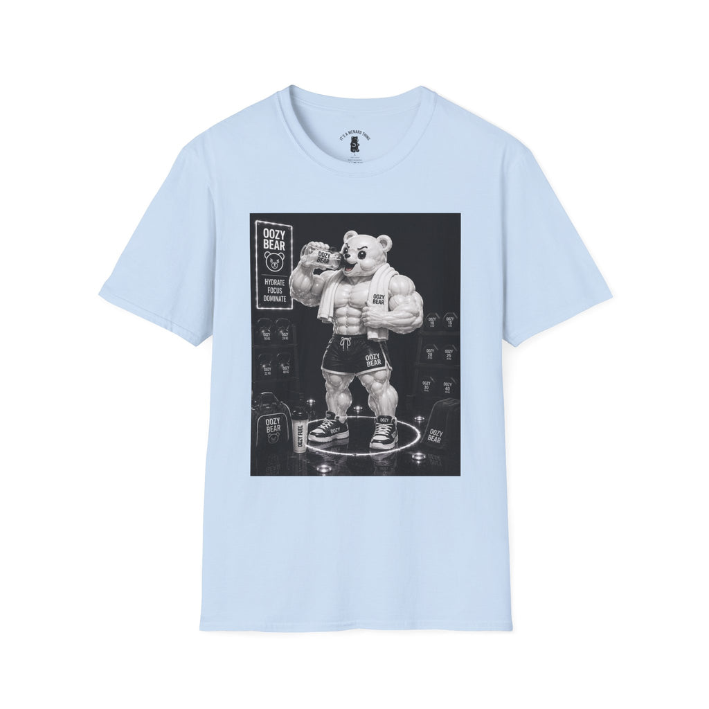 Rehydration Time, Oozy Buff Bodybuilder Gummy Gym Addition- Adult Graphic Shirt