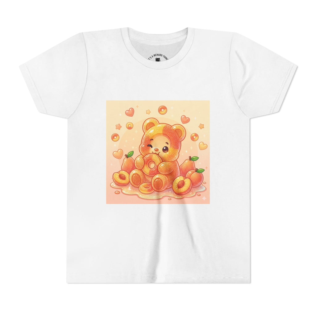 Peach Ring Gooey Gummy Bear Kids Short Sleeve Shirt