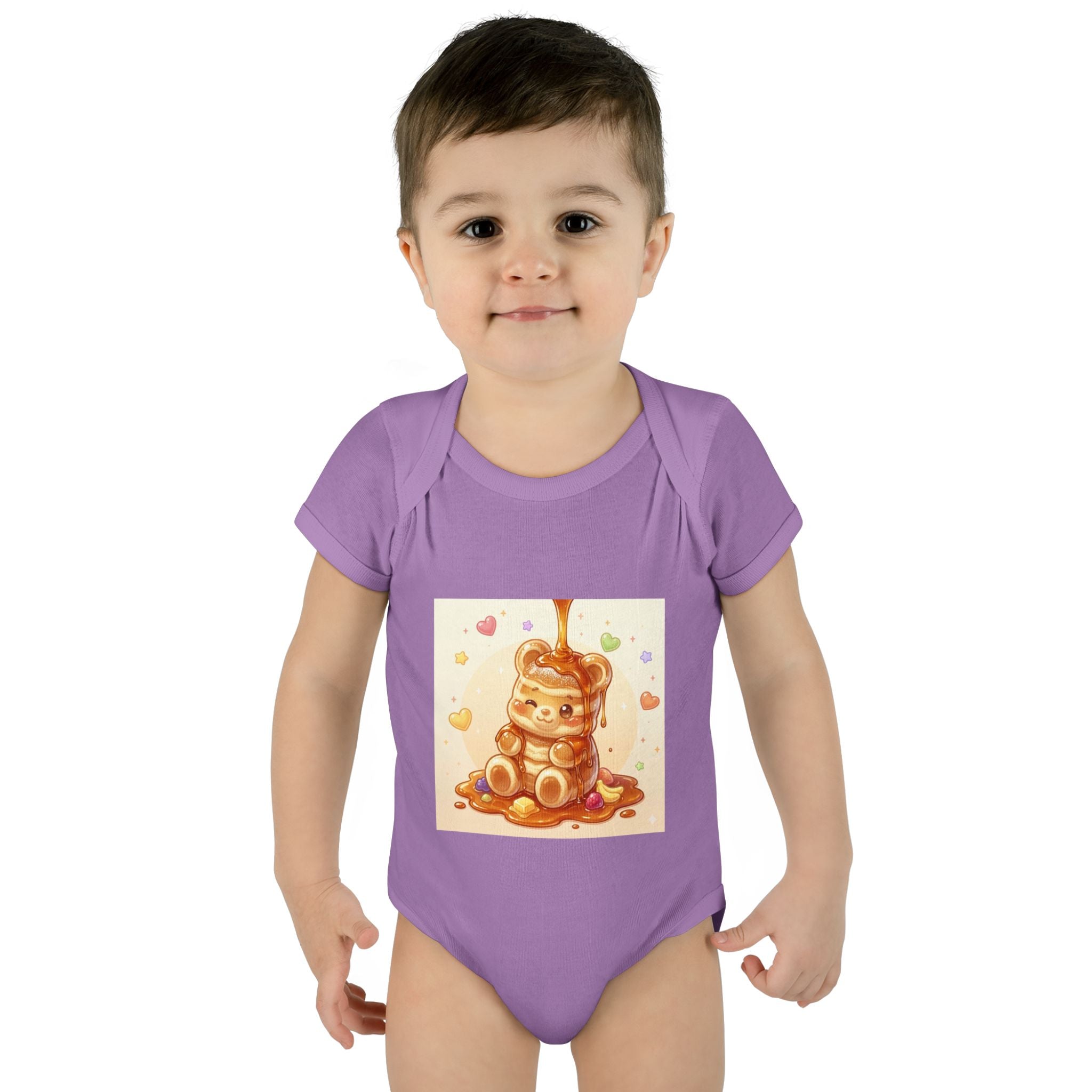 Fluffy Gooey Pancake Gummy Bear Baby Bodysuit — Cute Gummy bear Infant Onesie