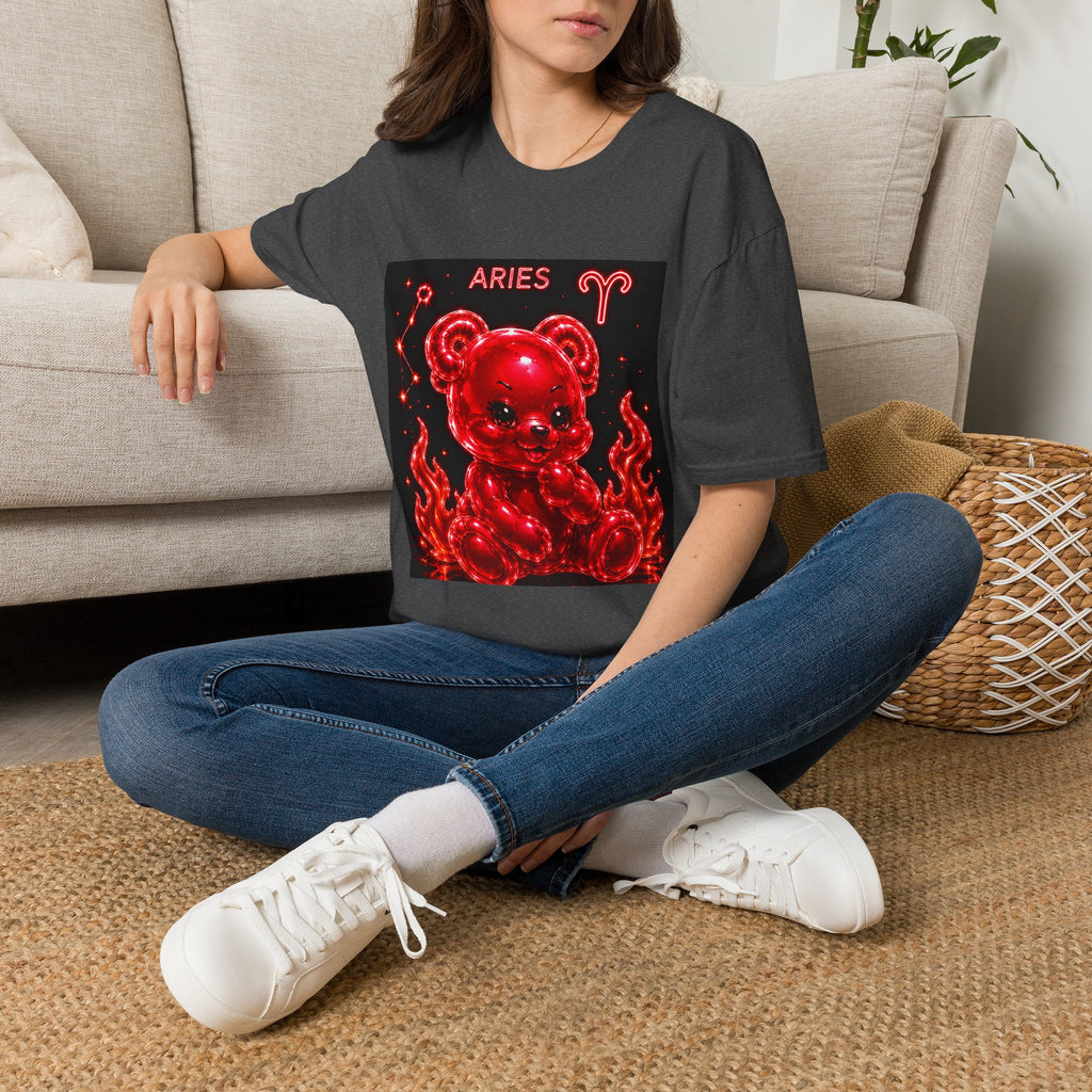 Aries Zodiac Oozy Bear Friend Astrology Special Addition- Graphic Shirt