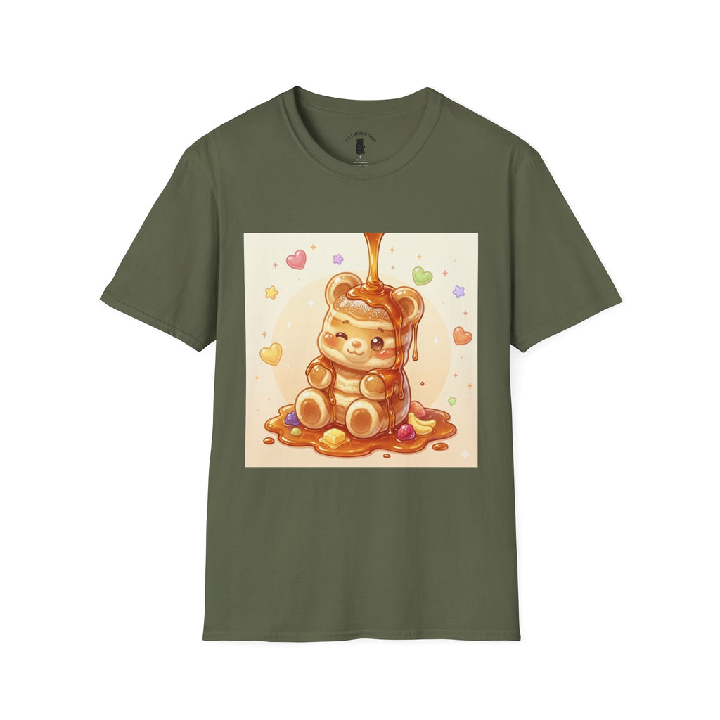 Cute Thick Fluffy Pancake Gooey Gummy Bear — Kawaii Illustration