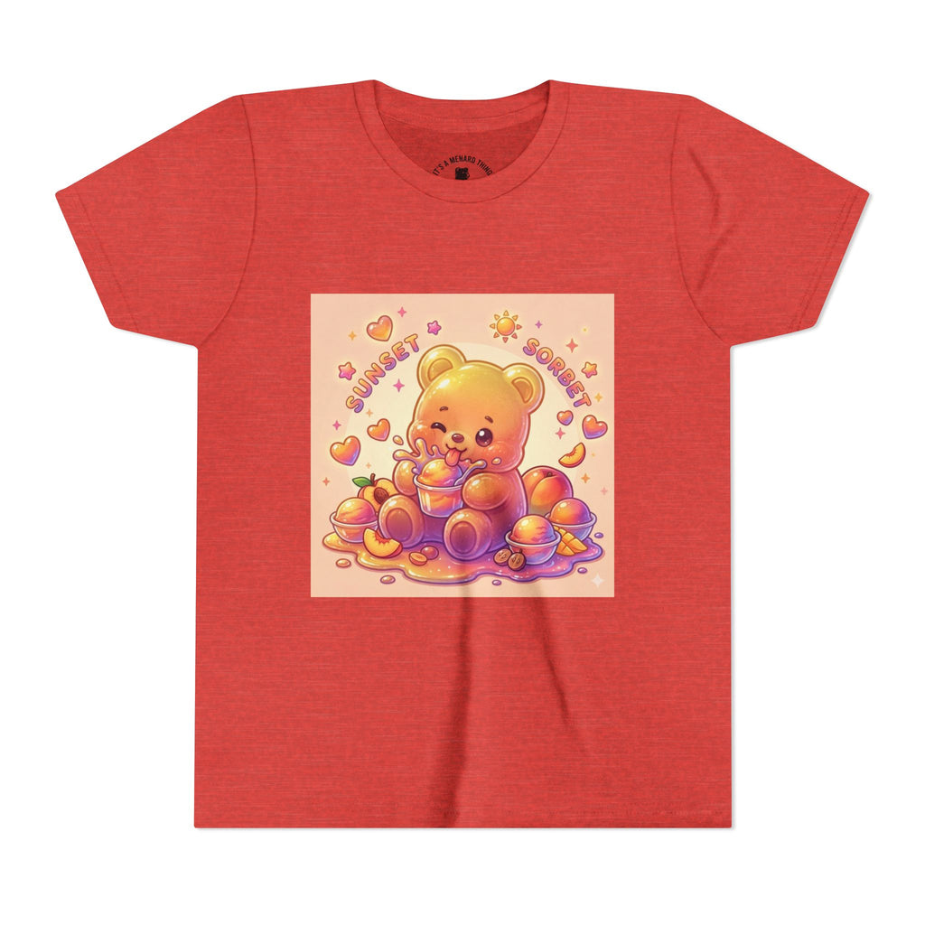 Sunny Peach Sorbet Gooey Gummy Bear Kids Graphic Shirt