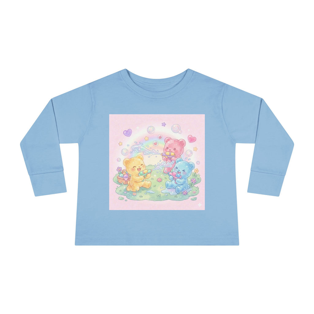Water War Play time, Oozy Bear Group Gummy Friends- Graphic Long Sleeve Shirt