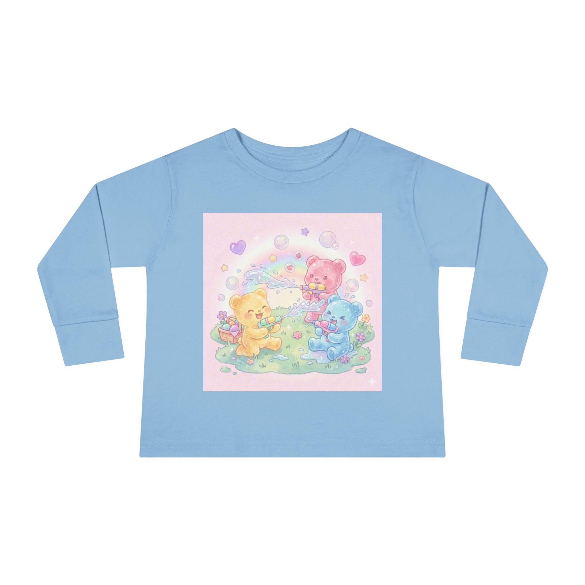 Water War Play time, Oozy Bear Group Gummy Friends- Graphic Long Sleeve Shirt