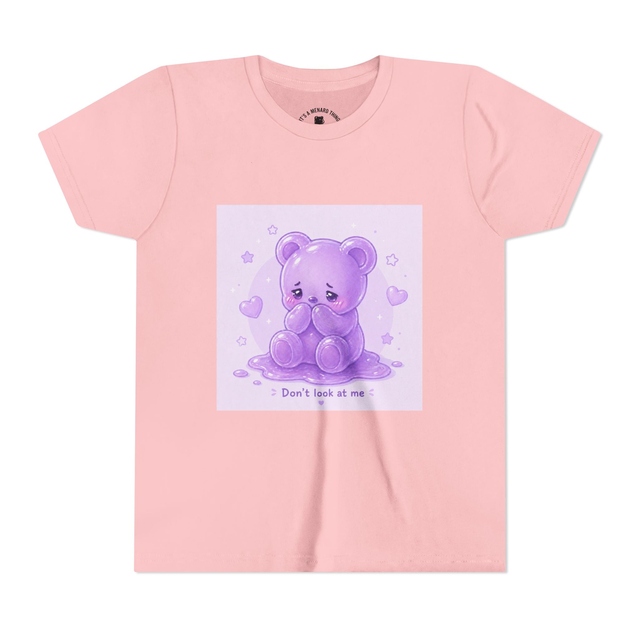 Shy Purple Gooey Gummy Bear “Don’t Look at Me” Graphic