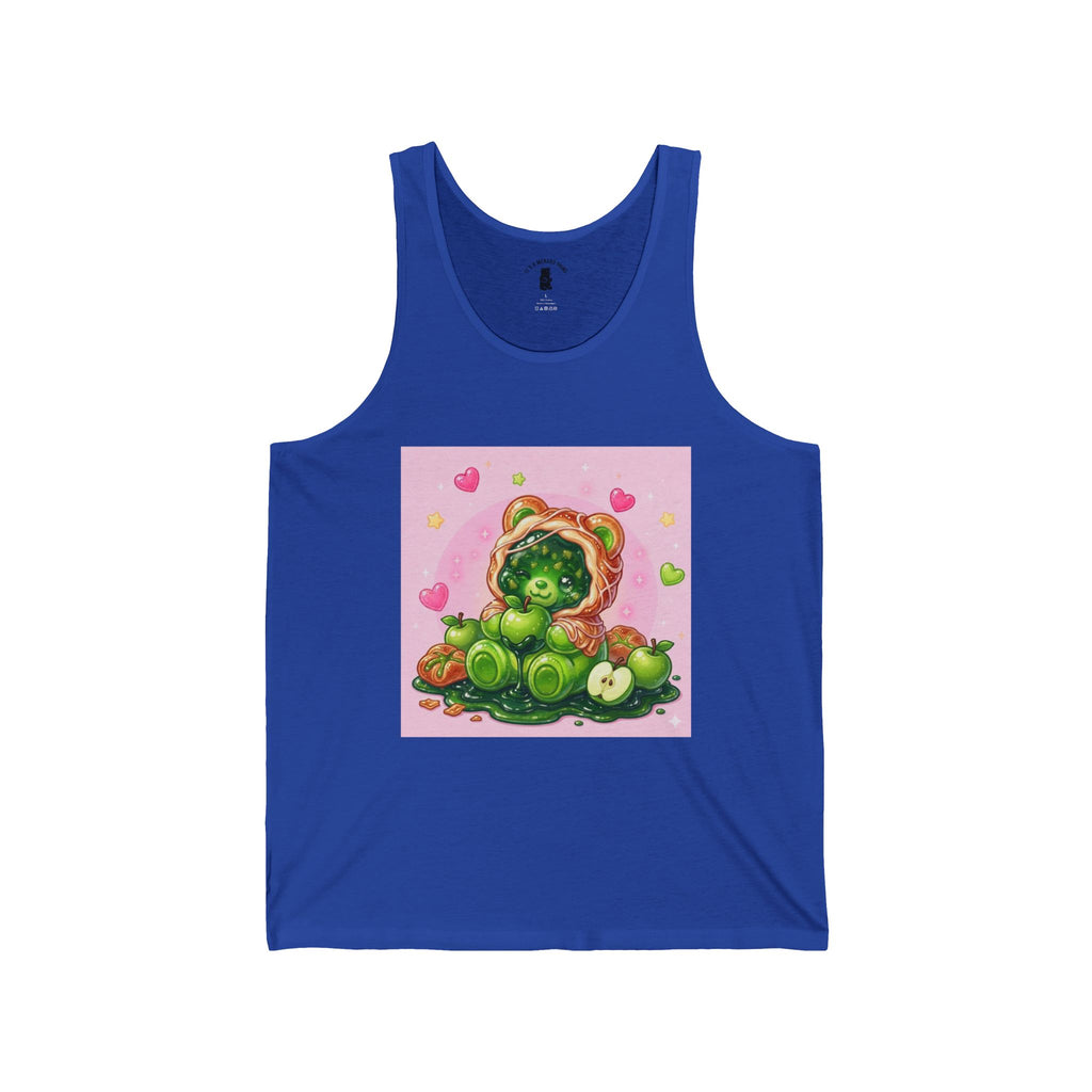 Green Apple Danish, Special Puff Pastry Gooey Gummy Bear — Kawaii Graphic Tank Top