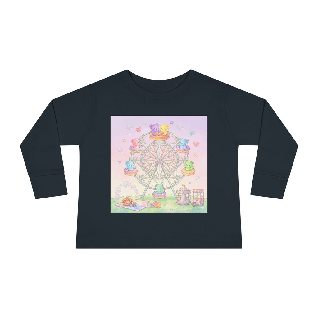 Pastel Carnival Ferris Wheel, Oozy Bear Gummy Friends- Graphic Long Sleeve Shirt