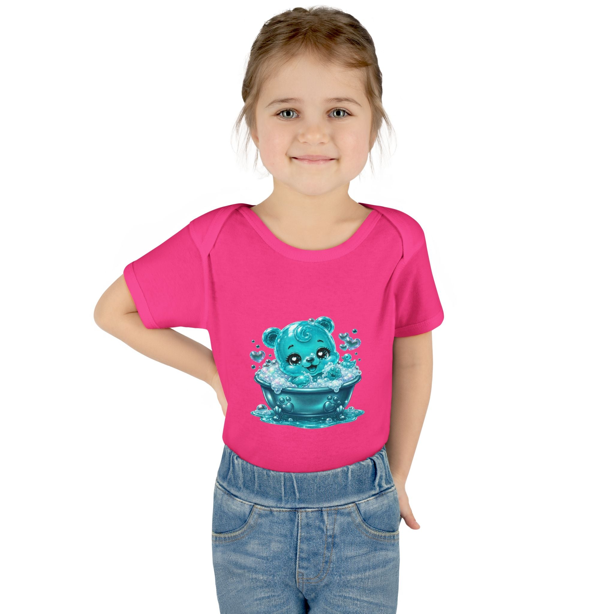 Adorable Bubble Bath Oozy Baby Gummy Bear Cutie Addition- Graphic Onesie