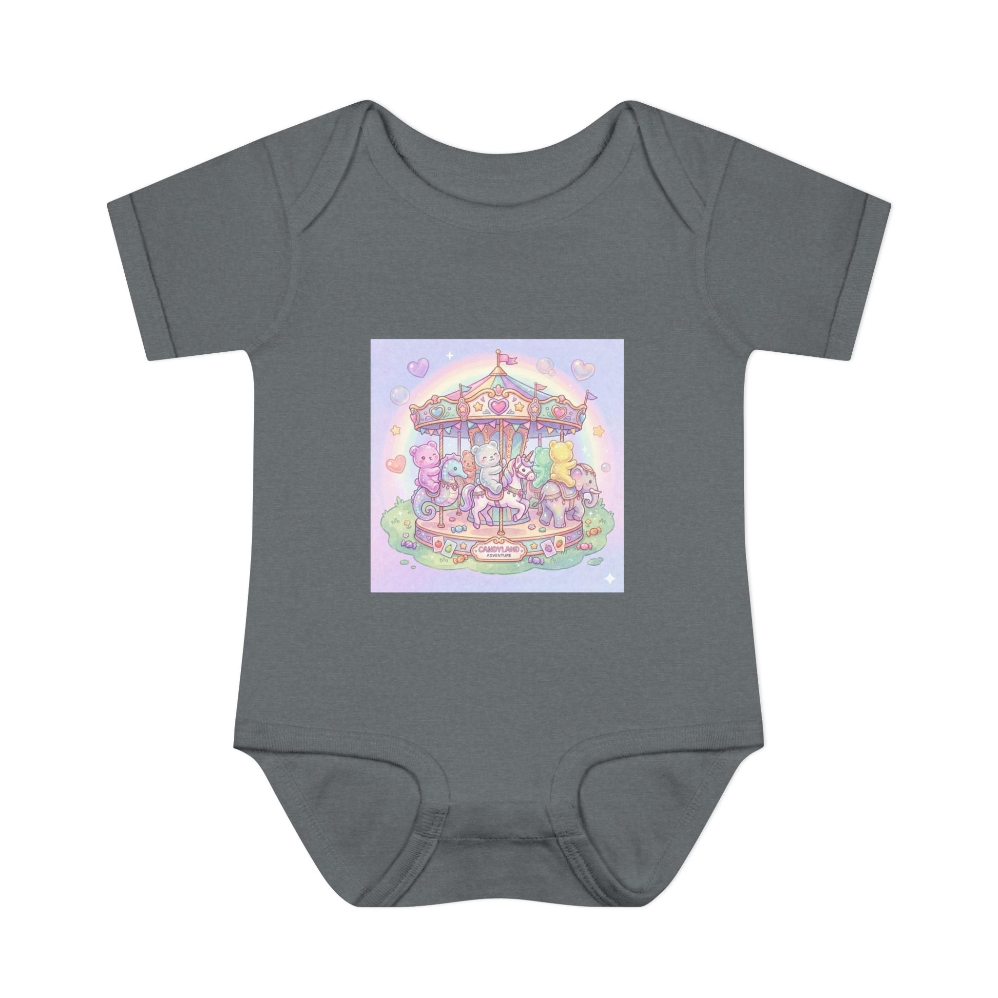 Gooey Gummies Carousel: Pastel Baby Bodysuit