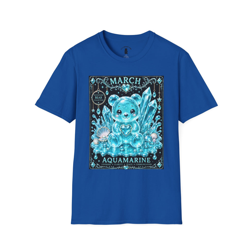 March Aquamarine Birthstone Oozy Bear Friend Special Addition- Graphic Shirt