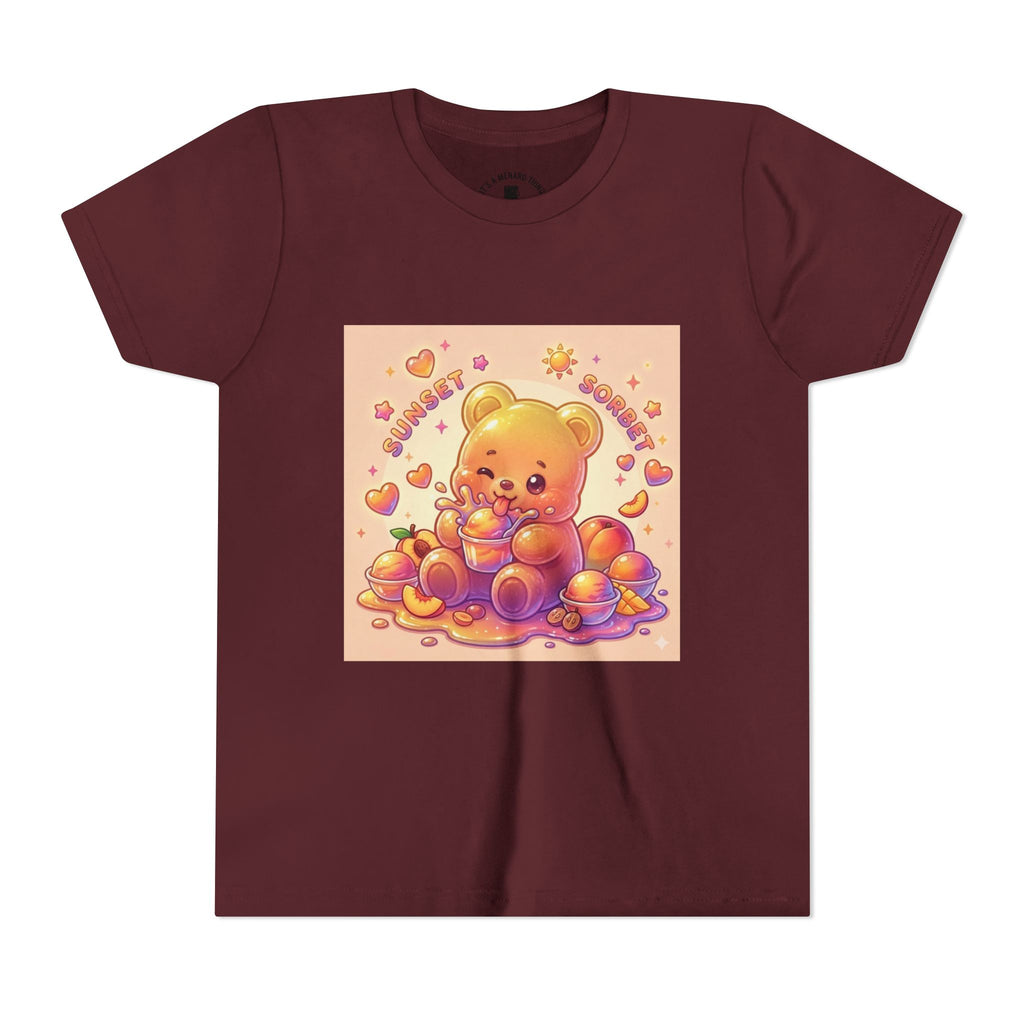Sunny Peach Sorbet Gooey Gummy Bear Kids Graphic Shirt