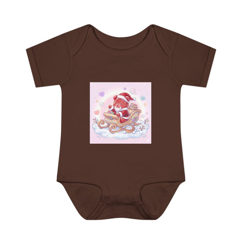 Baby Bodysuit – Gooey Gummy Santa in Sleigh Christmas Infant Onesie
