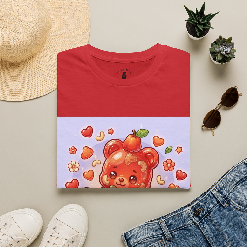 Scrumptious Cashew Apple, Oozy Gummy Bear Friend — Kawaii Graphic Shirt