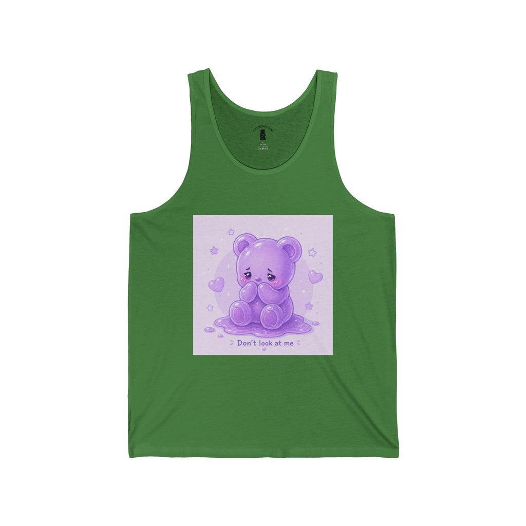 Purple Shy Gooey Gummy Bear  – Kawaii Graphic Tank top